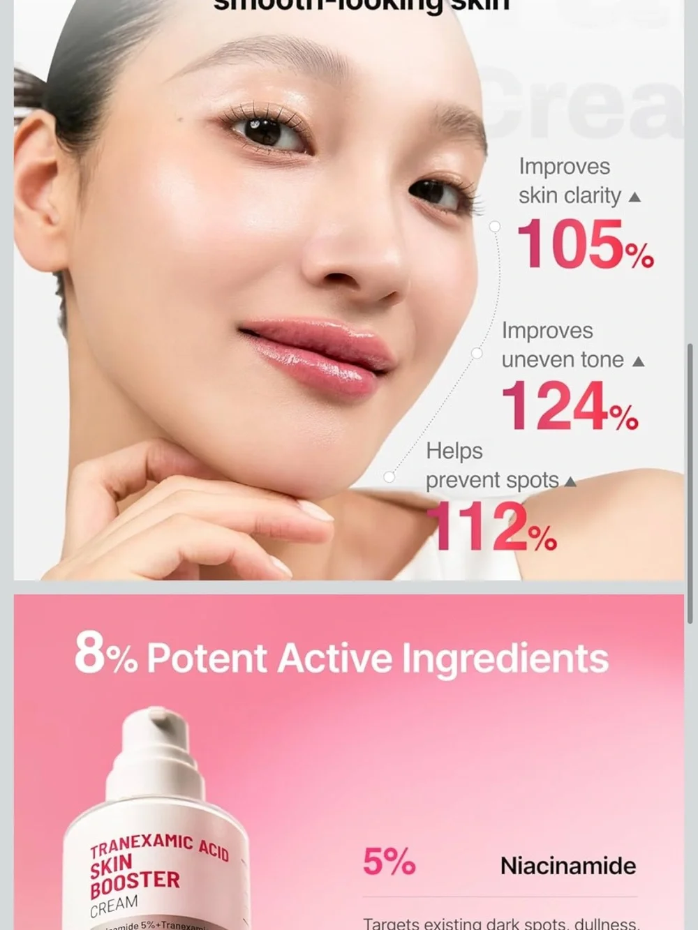 MEDITHERAPY Tranexamic Acid Skin Booster Cream 3.4 Fl Oz - 5% Niacinamide & 3% T